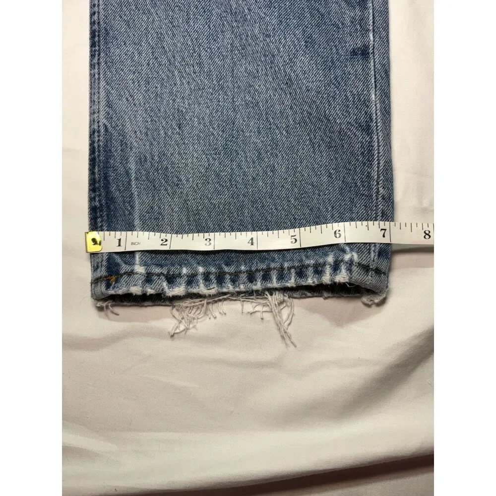 AGOLDE 90's High-Rise Distressed Straight Leg Jeans A154B-1141- Size 25 GUC